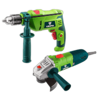 Zestaw elektronarzędzi 500 W: wiertarka udarowa i szlifierka kątowa + walizka